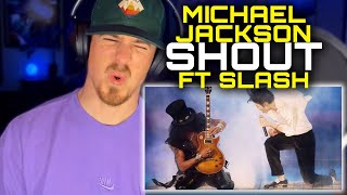 Michael Jackson ft Slash - Shout (Lyrics Video) FIRST TIME REACTION