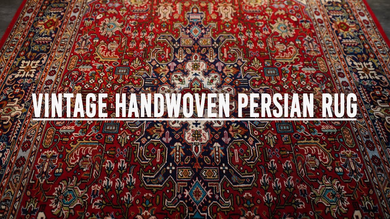 【ヴィンテージラグ】美し過ぎる手織りペルシャ絨毯が届いたのでリビングに敷く