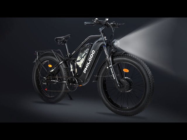 PHILODO JUMBO Electric Bike 1000W Dual Motor 48V 46AH Dual Battery