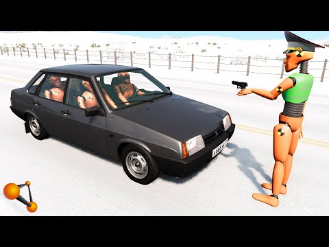 Видео: ОГОНЬ НА ПОРАЖЕНИЕ! СОТРУДНИКАМ ДПС ВЫДАЛИ ПИСТОЛЕТ | BeamNG.drive