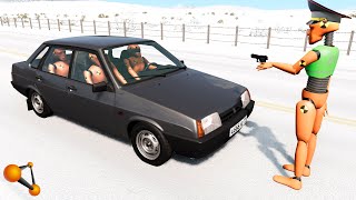 ОГОНЬ НА ПОРАЖЕНИЕ! СОТРУДНИКАМ ДПС ВЫДАЛИ ПИСТОЛЕТ | BeamNG.drive