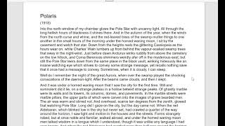 Polaris by H.P. lovecraft 1nd reading | feminized voice