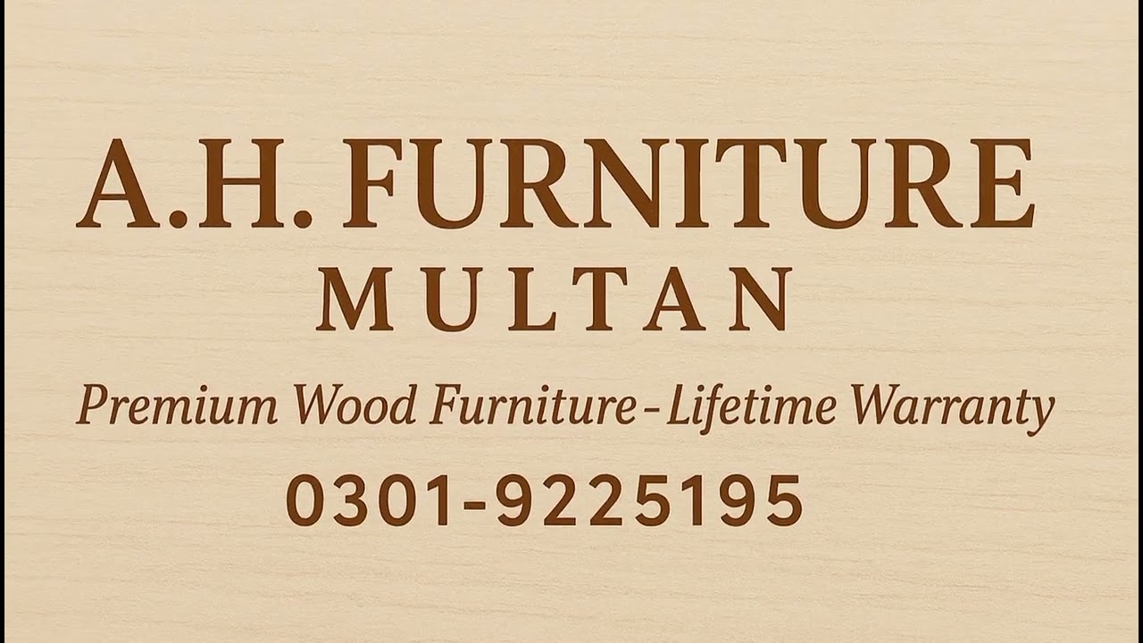 Ah furniture Multan|AHStore| King Size Double Bed Golden Antique Polish|5 Year Warranty Keere ki 