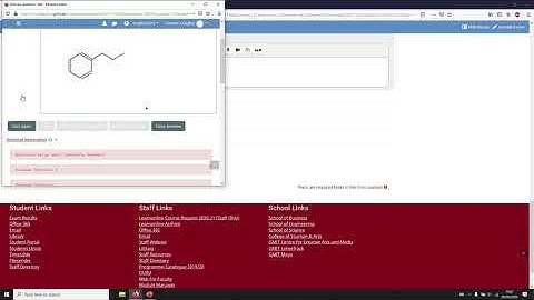 Pattern Match with JME Molecular Editor Questions in Moodle