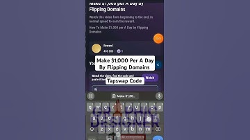Make $1,000 Per A Day By Flipping Domains Tapswap Code