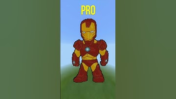 Iron Man NOOB vs PRO vs HACKER Minecraft Pixel Art ❤️