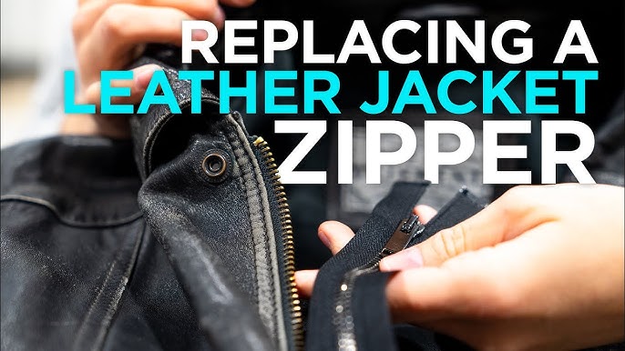 Zipper Repair -How to Replace Metal Slider on Leather Jacket 