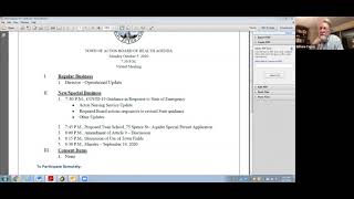 Acton, MA Board of Health Meeting 10/6/2020