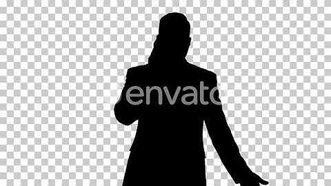 Silhouette Man walking, Alpha Channel | Motion Graphics - Envato elements