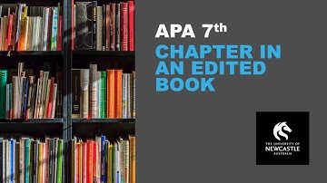 How to reference a chapter in an edited book using APA7th style