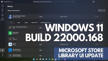 Microsoft Store Library Update | Windows 11 Build 22000.168 Hand