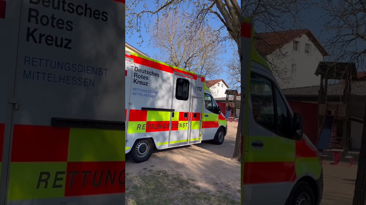 Besuch vom Rettungswagen in der Krippe & Kita Alsfelder Straße