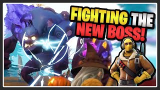 Fighting The New An Boss In Fortnite Save The World
