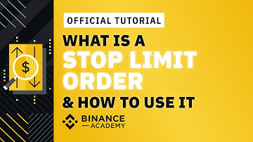 How to Use a Stop Limit - Stop Loss on Binance | Explained For Beginners