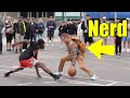 Nerd destroys hoopers ankles at venice beach