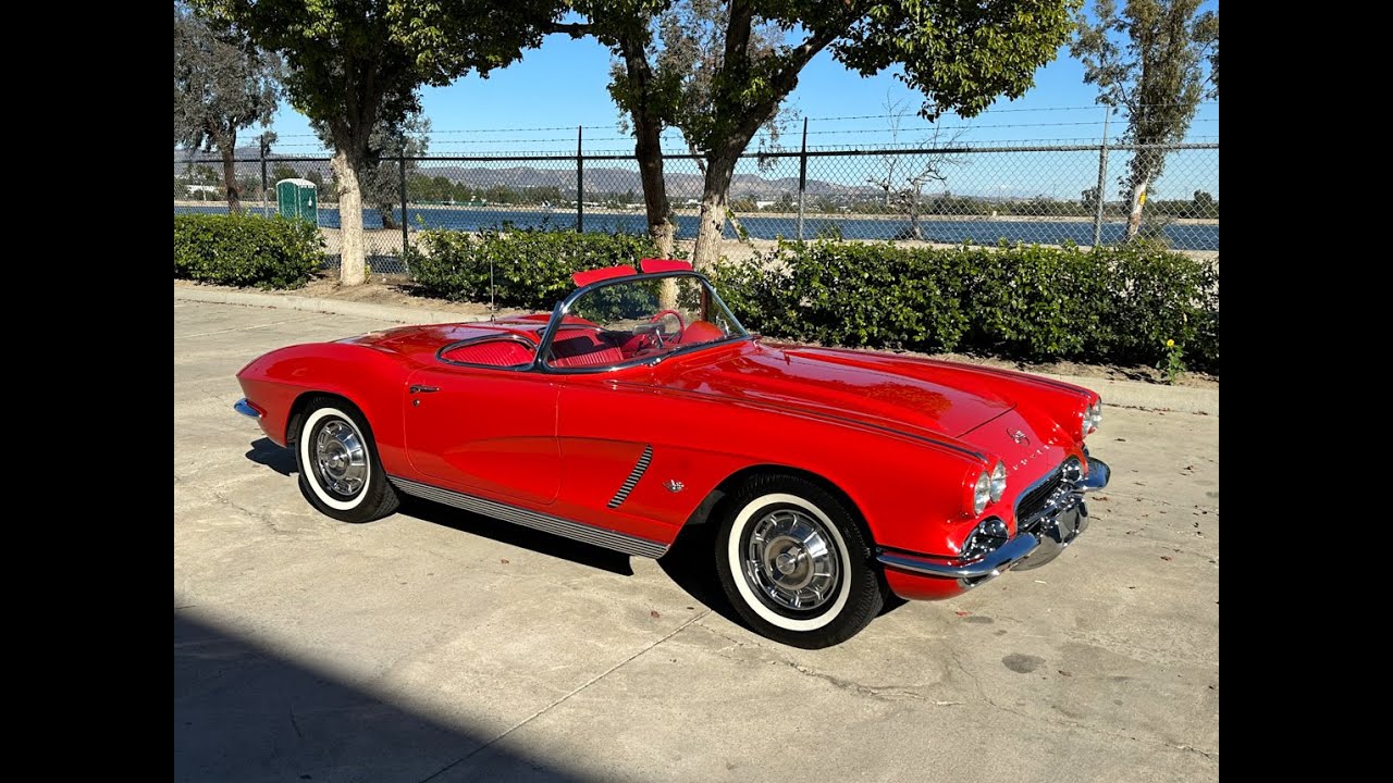 SOLD 1962 Roman Red Corvette - Very Sharp Southern California
