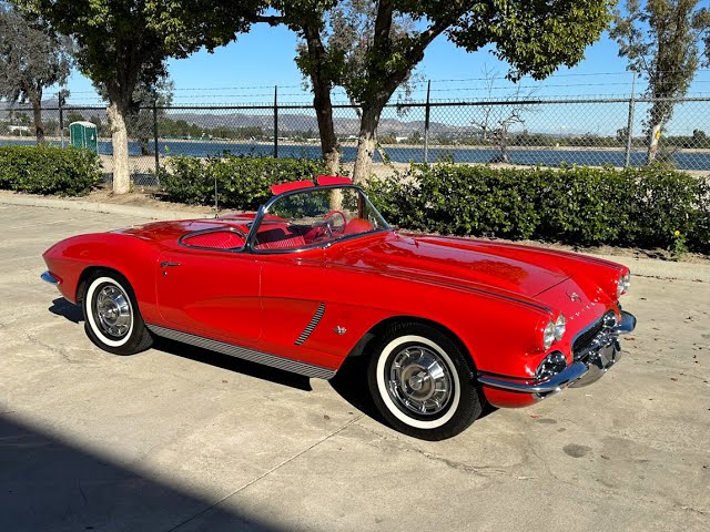 SOLD 1962 Roman Red Corvette - Very Sharp Southern California