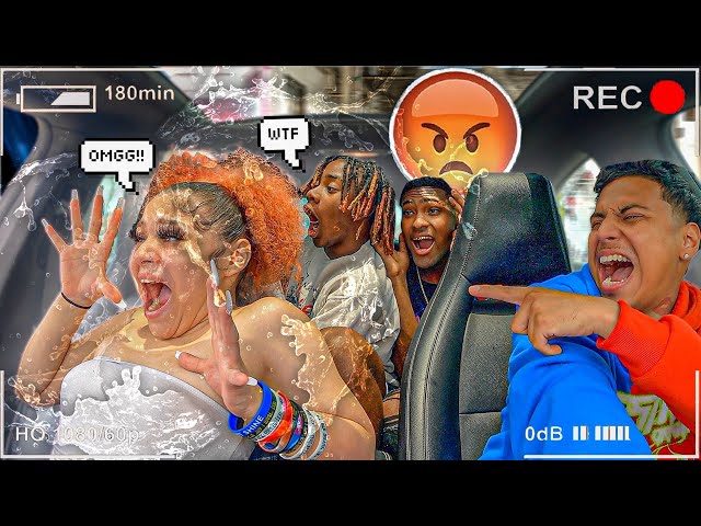 OPENING NETTE'S WINDOW WHILE GOING THROUGH THE CARWASH PRANK - YouTube
