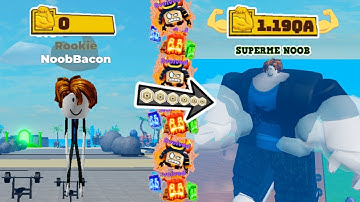 Noob Made 1QA (1 Quadrillion) Strength!! VERY EASY GAME! - Muscle Legends 💪