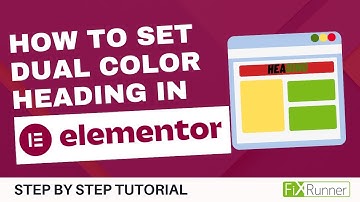 How To Set Dual Color Heading In Elementor