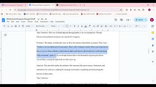 How to easily find evidence Rhetorical Analysis Rough Draft