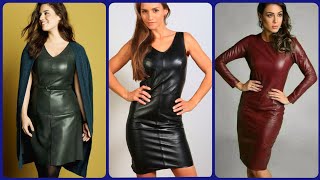 very impressive and gorgeous Leather bodycon outfits ideas for Beautiful ladies ❤️