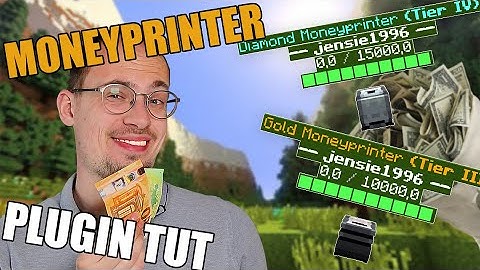 MONEYPRINTER || Verdien geld door ze te printen | Minecraft Plugin Tutorial [Nederlands/Dutch]