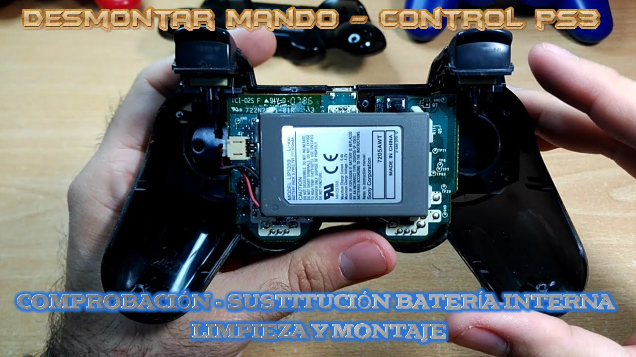 Desmontar Mando - Control PS3 / Comprobación - Cambio batería interna /  limpieza y montaje 