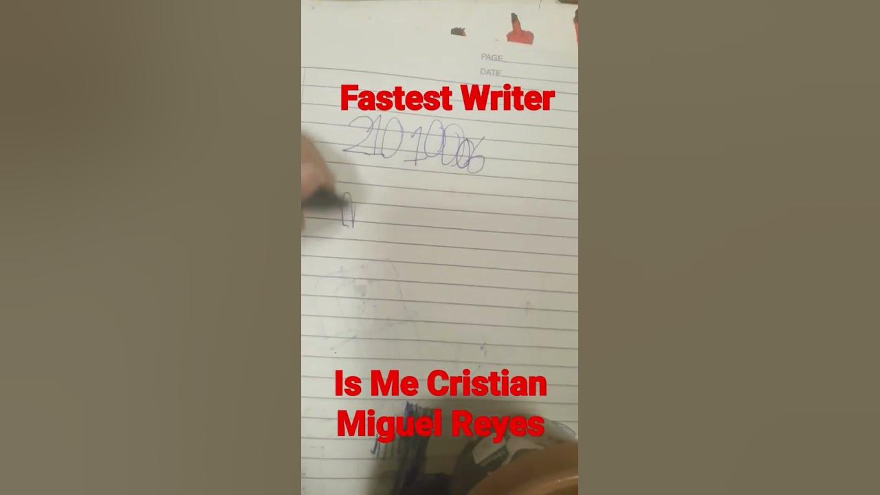 Im The Fastest Writer In The World!? YouTube