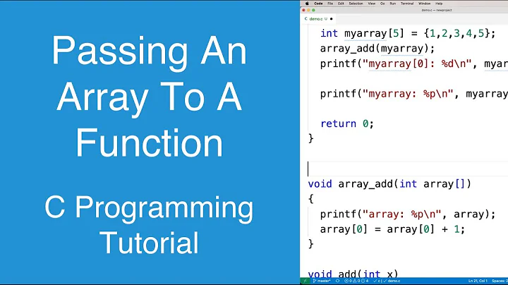 Passing an Array to a Function | C Programming Tutorial