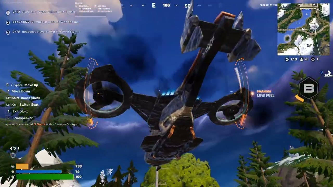 HIT OPPONENTS BEYOND 50 METERS WHILE IN THE HAMMERHEAD CHOPPA-EASY METHOD-FORTNITE-09-14-2025