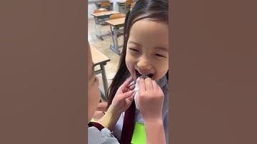 SHE PULLED OUT HER TOOTH! #shorts