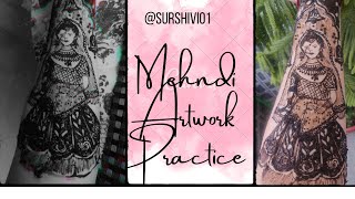 Lets Practice Mehndi In My Own Hand- シ