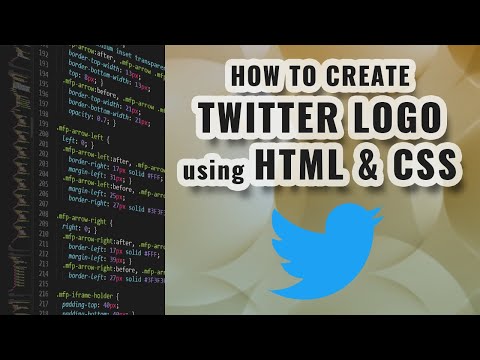 Twitter Logo Using HTML and CSS - Pure CSS Logo - TianDev