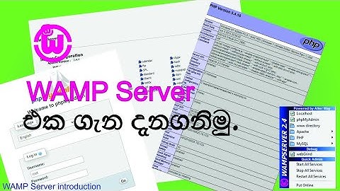WAMP Server introduction | Virtual hosting Server Software | Sinhala | Windows xp,7,8,8.1,10  | 2020