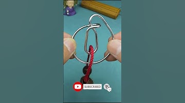 How can one quickly remove this red string#puzzle #iq #iqtest