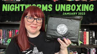 Horror book subscription unboxing:  Nightworms Jan 2023