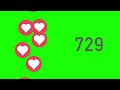A Close Up Shot of 100000 Likes Being Counted With Thumping Hearts on a Social Network 4K