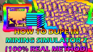 HOW TO DUPE PETS IN MINING SIMULATOR 2 (100% REAL METHOD)
