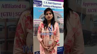 B.VOC | Best MBA College in Vadodara | Management College in Vadodara | CKSVIM | #shorts