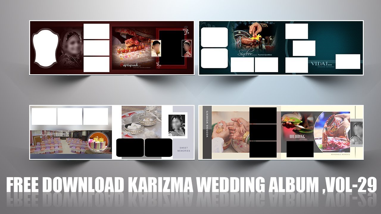 Download Indian 2019 Karizma Album Design 12x36 Psd Templates Free Download At Srinu Photo Editing Vol 29 Youtube PSD Mockup Templates