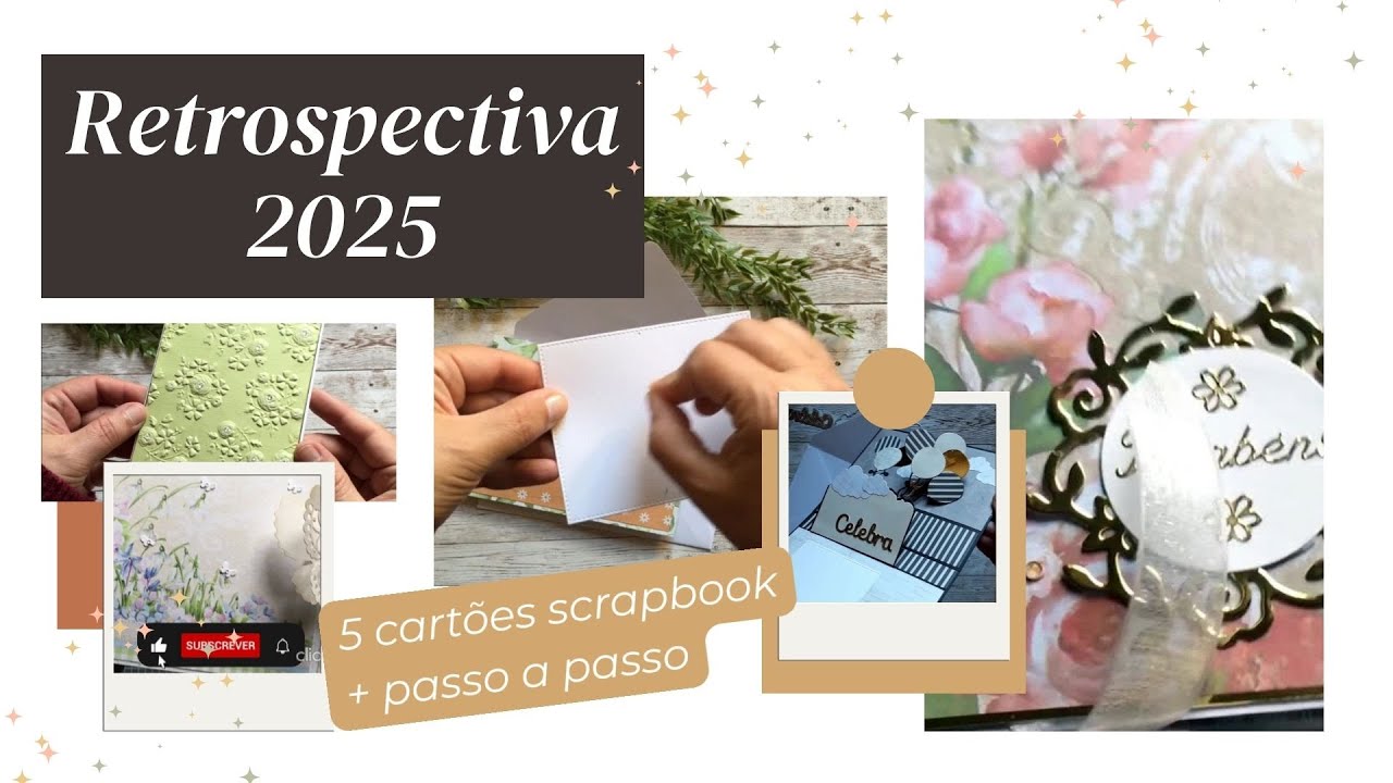 DIY cartões artesanais retrospetiva 2025 passo a passo