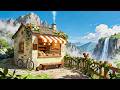 Hillside Café Ambience ☕ Gentle Lofi Beats for Calm Study Time 🌻 Peaceful Focus Vibes