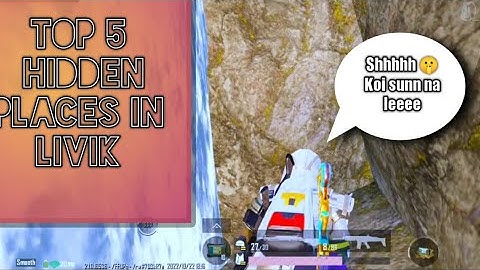 Top 5 Hidden Places In Livik For Rank Pushing ♥️ ||BGMI||