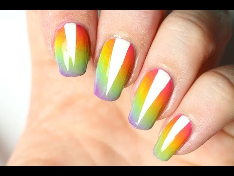 🌈  Un nail art arc en ciel