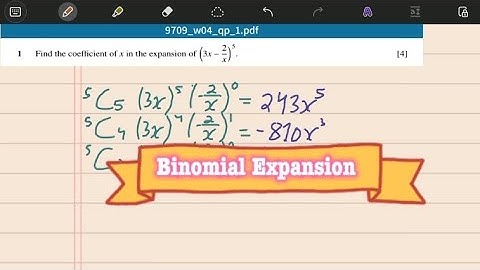 (O/N2004 / P1) A level Math Binomial Expansion