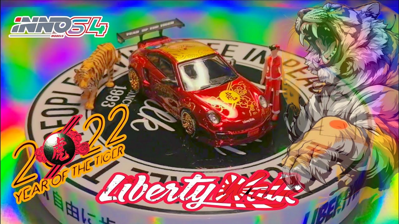 Porsche 997 LB WORKS Red Chrome INNO64 Liberty Walk Year of the