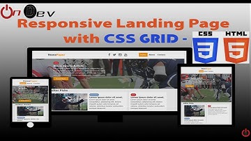 Responsive News landing  page with CSS3 GRID | build responsive web page | css grid tutorial