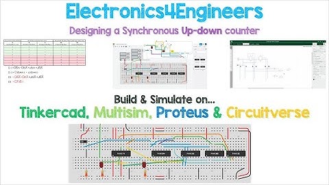 Up-Down Counter Theory Design & Simulation with Tinkercad, Multisim, Proteus & Circuitverse 1080 HD