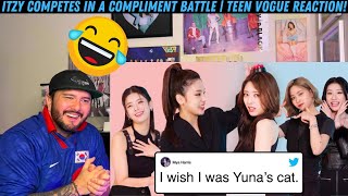 ITZY Competes in a Compliment Battle | Teen Vogue Reaction!